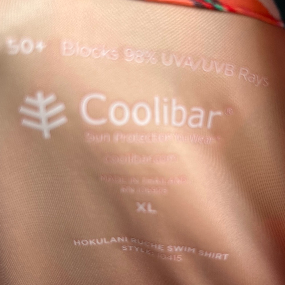 Coolibar Hokulani Ruche Swim Shirt - Picture 7 of 10